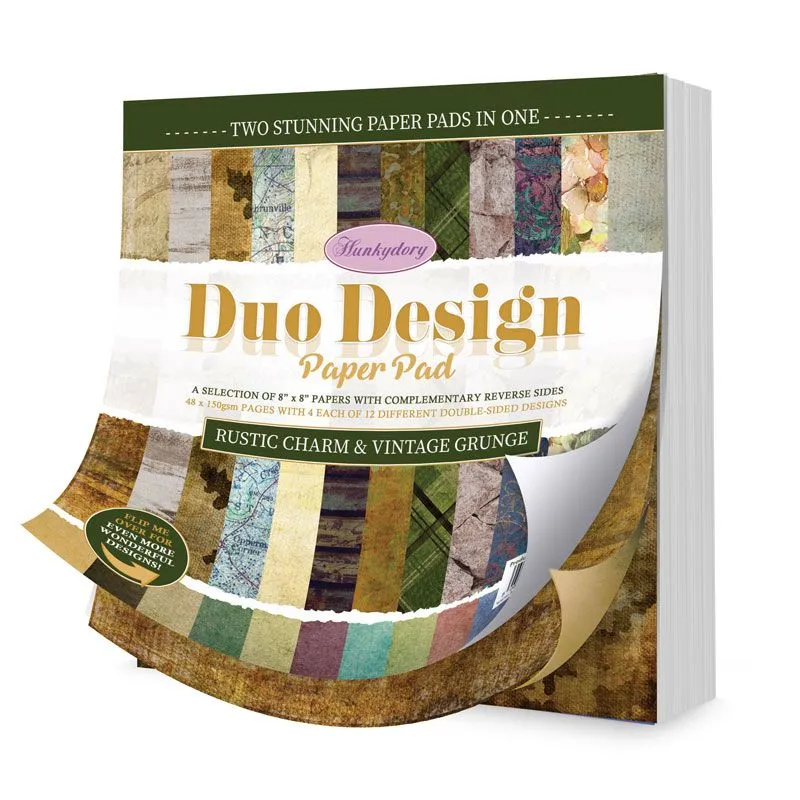 Rustic Charm & Vintage Grunge Duo Design Paper Pad