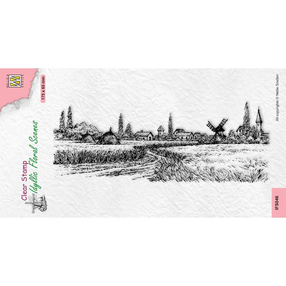 Village in Those Days Clear Stamp