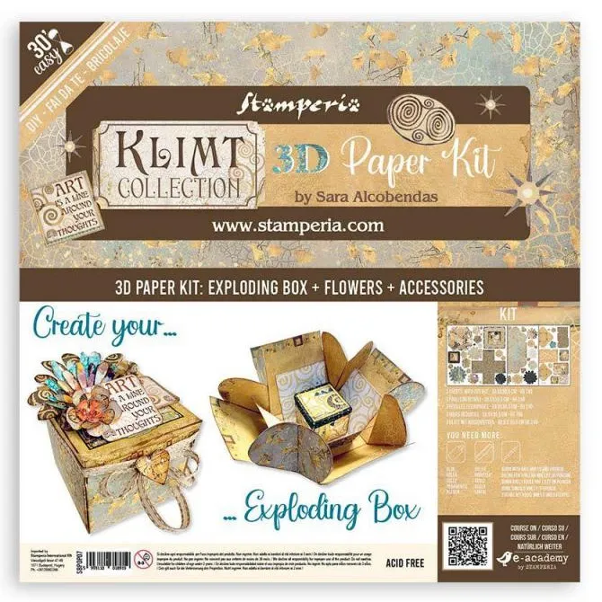 Klimt Exploding Box 3D Paper Kit