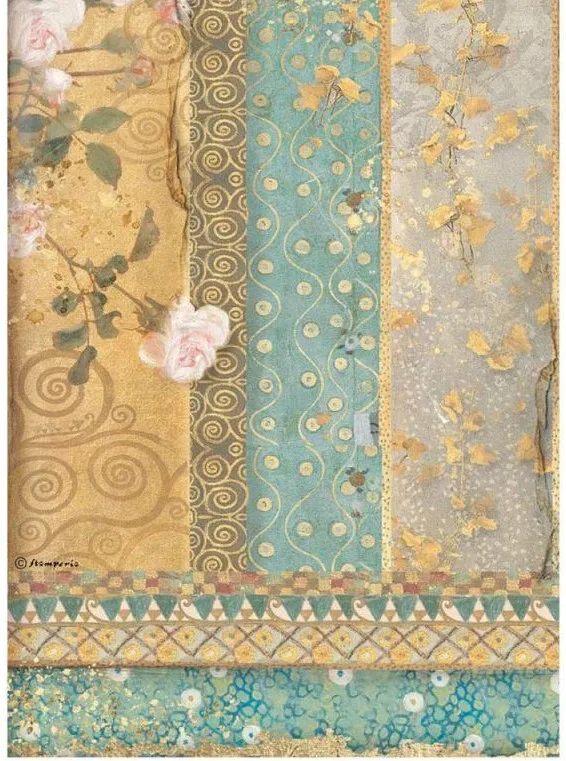 Klimt Gold Ornaments A4 Rice Paper