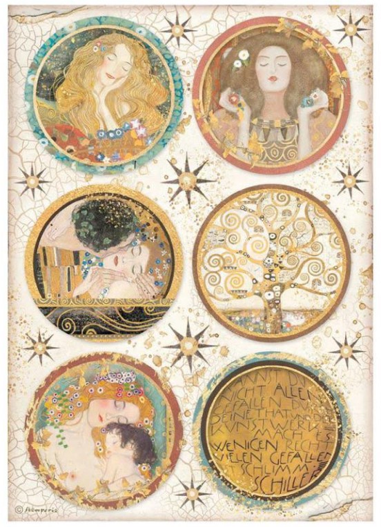 Klimt Rounds A4 Rice Paper