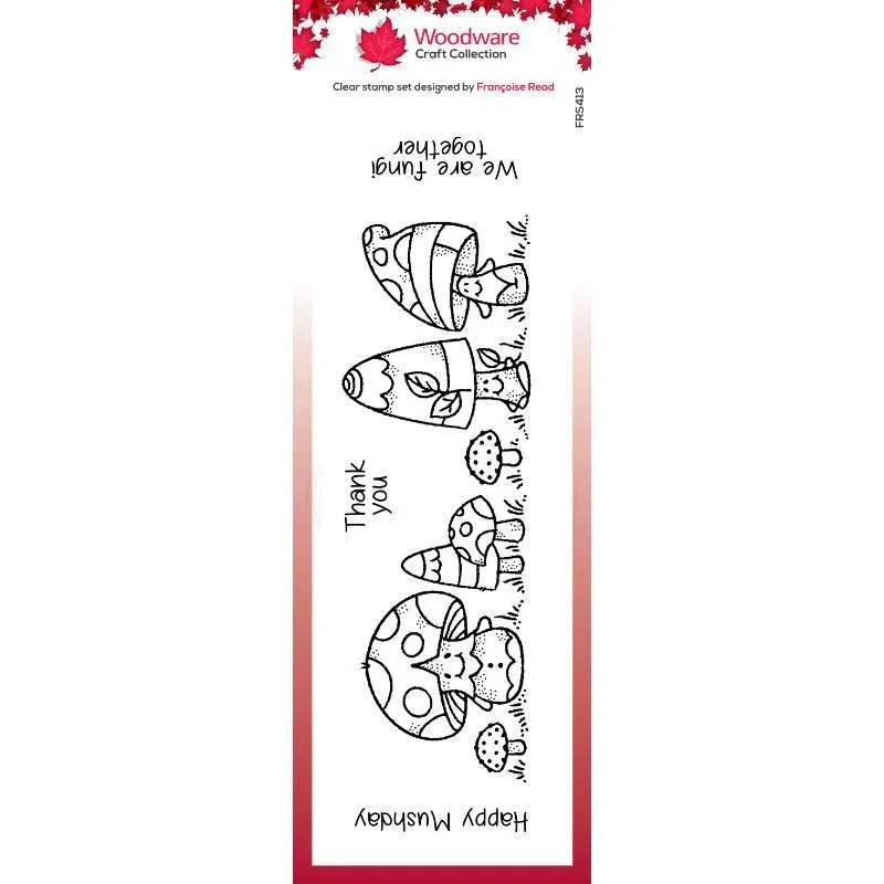 Mushy Friends 8x2.6 Clear Stamp by Woodware
