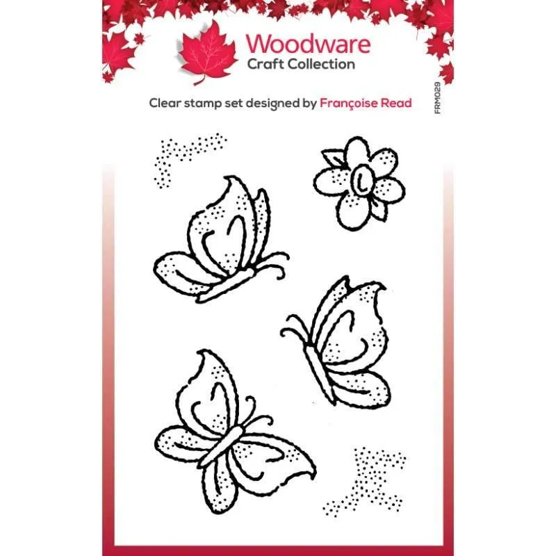 Little Butterflies 3.8x2.6Clear Stamp by Woodware