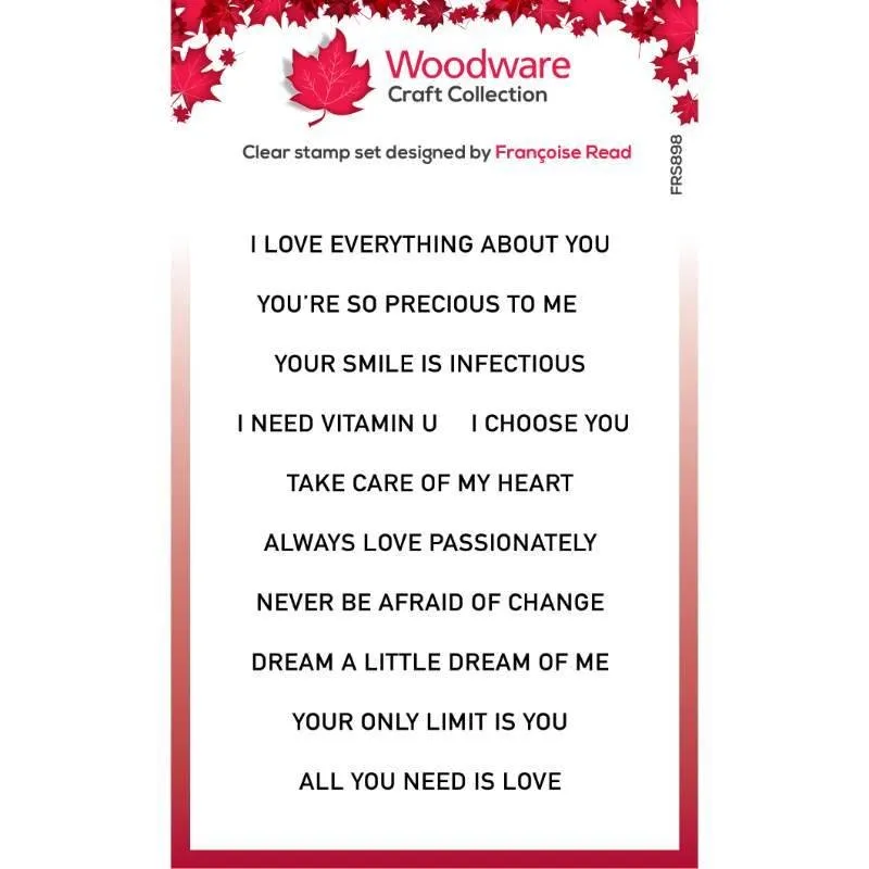 Love Strips 4x6 Clear Stamps by Woodware