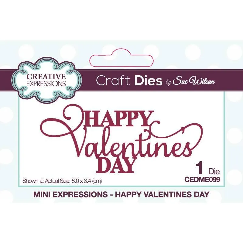 Happy Valentines Day Craft Die Mini Expressions