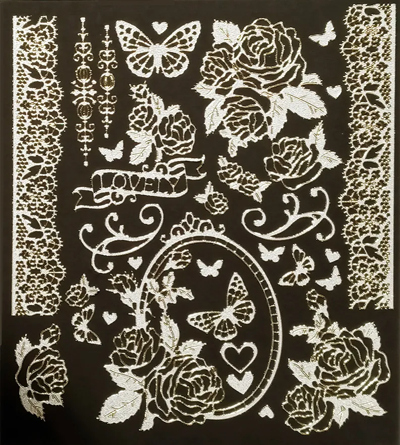 Lovely Silver Pearl DazzlesSticker sheet, 8x9