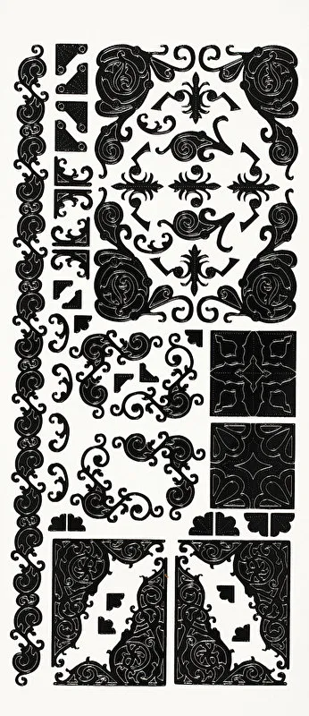 Corner Dazzles Stickers; Black