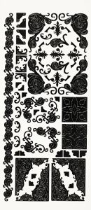 Corner Dazzles Stickers; Black