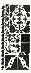 Corner Dazzles Stickers; Black