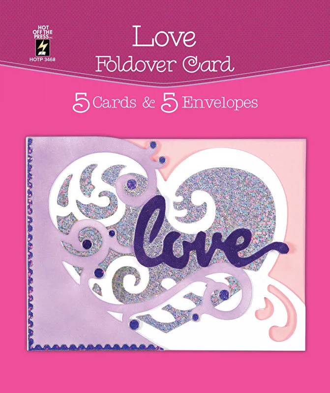 Love Foldover Greetings Cards 5pk