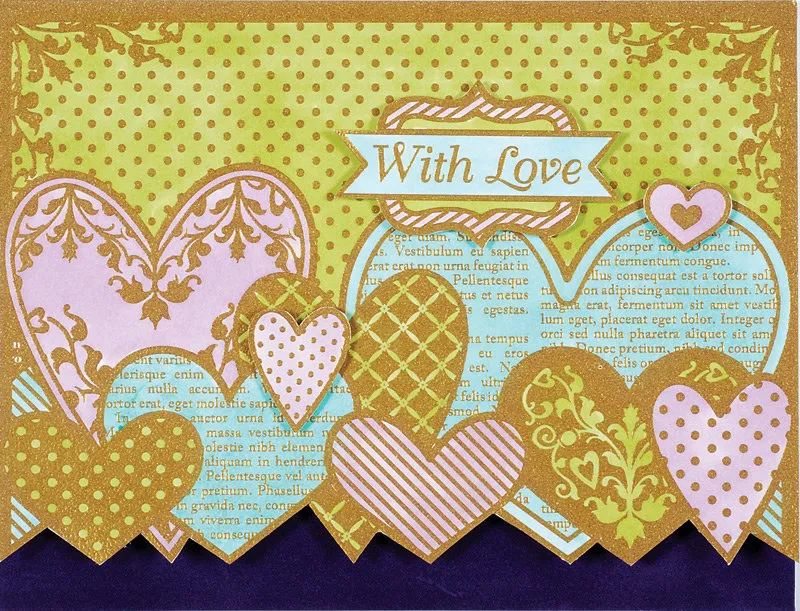 Color Me Color Topper Gold Hearts