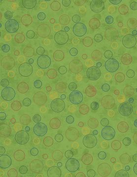 Colored Bubbles on Green Print 8.5x11 Paper, 25 Sheets