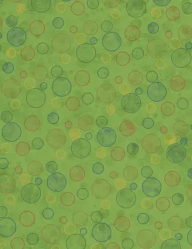 Colored Bubbles on Green Print 8.5x11 Paper, 25 Sheets