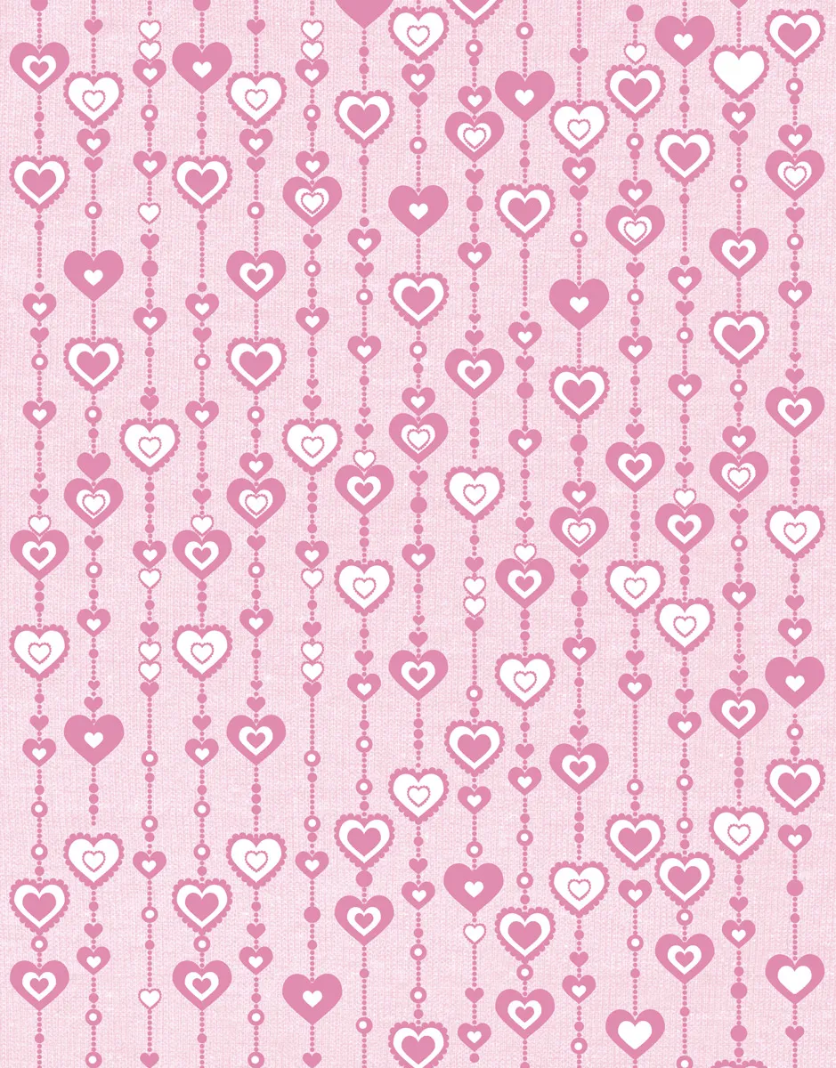 Beaded Hearts Flocked 8.5x11 Specialty Paper, 25 sheets