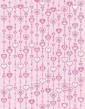 Beaded Hearts Flocked 8.5x11 Specialty Paper, 25 sheets
