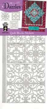 Quilt Blocks Dazzlesâ¢ Stickers, Silver