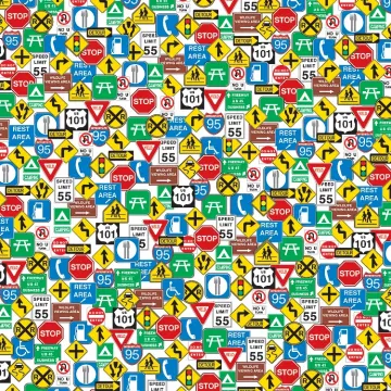 Road Signs 12x12, 15 Sheets