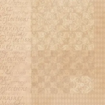 Collage Tan Words 12x12 Paper, 15 Sheets