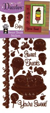 Sweet Treats Dazzles™ Stickers Brown