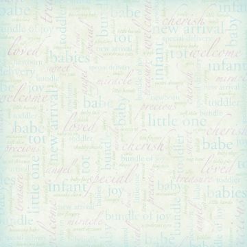 Baby Words 12"x12", 15 Sheets