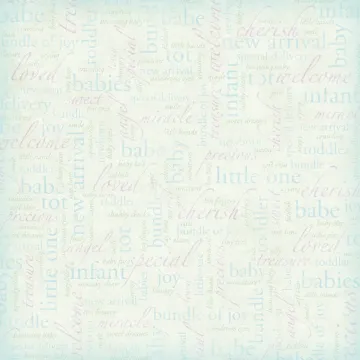 Baby Words 12x12, 15 Sheets