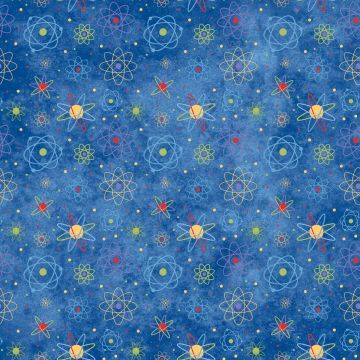 Blue Atoms 12x12, 15 sheets