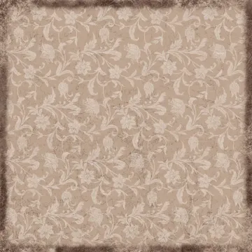 Tan Swirly Flowers 12"x12", 15 Sheets