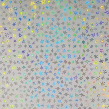 Holographic Stars Silver, 12x12