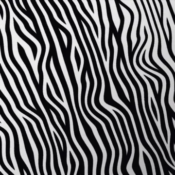 Sheet  Zebra Black Flocked