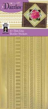 Gold Thin Line Dazzlesâ¢ Stickers, 63 pieces