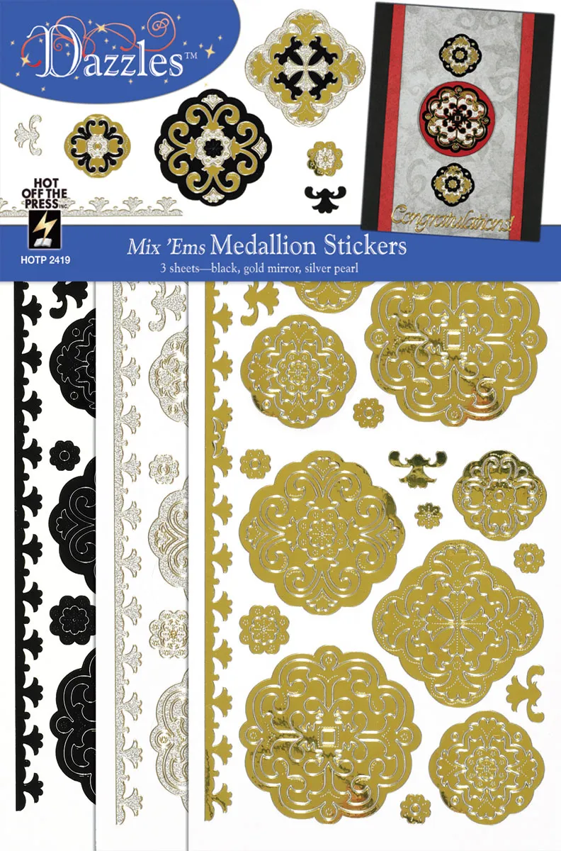 Mix Ems Medallions Dazzles 3pk