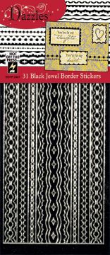 Black Jewel Border Dazzles™ Stickers