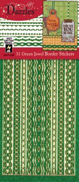 Green Jewel Border Dazzles™ Stickers