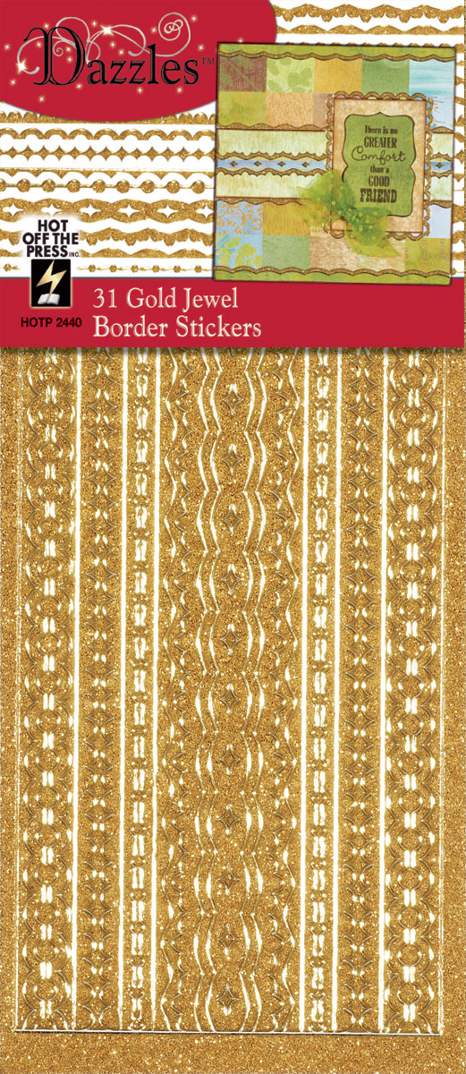Gold Jewel Border Dazzles™ Stickers