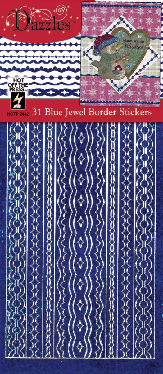 31 Blue Jewel Border Dazzles