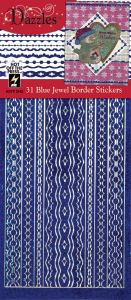 31 Blue Jewel Border Dazzles