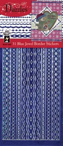 31 Blue Jewel Border Dazzles