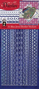 Blue Border Jewel Dazzles™ Stickers