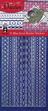 31 Blue Jewel Border Dazzles