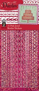 Pink Jewel Border Dazzles™ Stickers