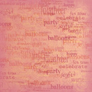 Purple Party Words 8x8 Paper, 25 Sheets
