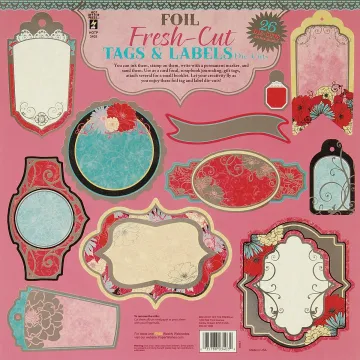 26 Fresh Cut Foil Tags & Labels