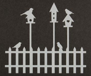 12x12 Birdhouses Stencil
