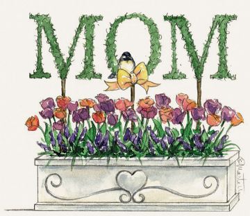 Mom Topiary Stamp
