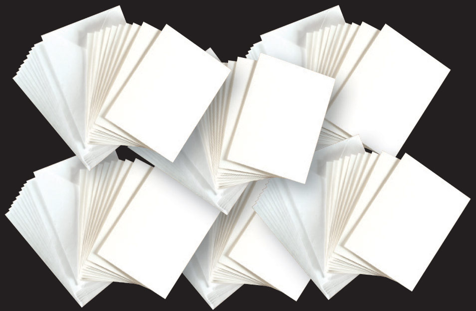 60 White 5"x6.5" Cards & Envelopes