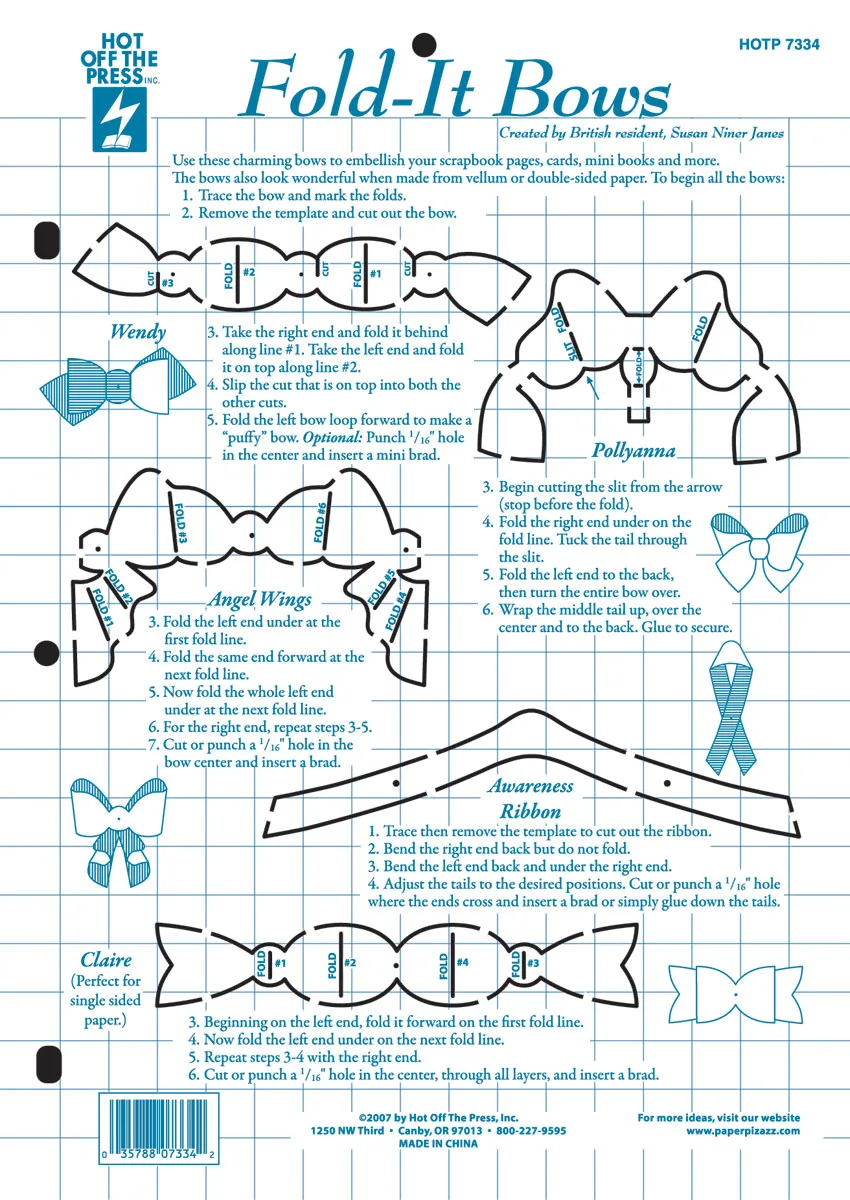 Fold-It Bows Template