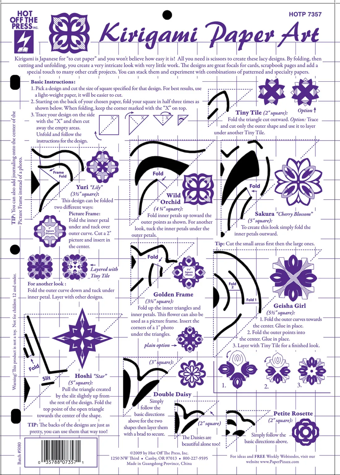 Kirigami Paper Art Template