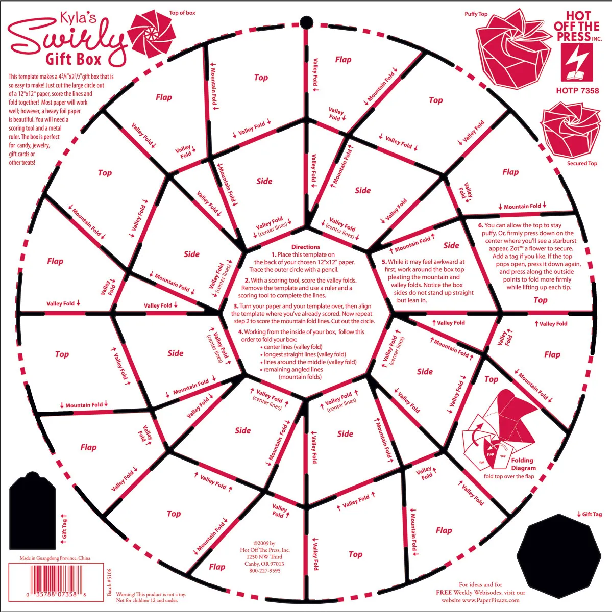 Kylas Swirly Gift Box Template