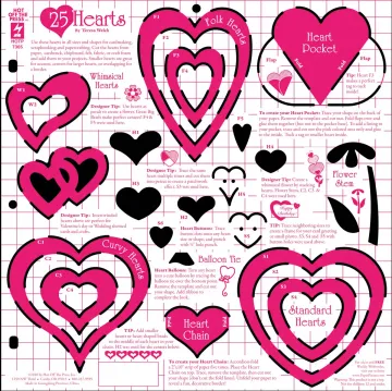 25 Hearts Template