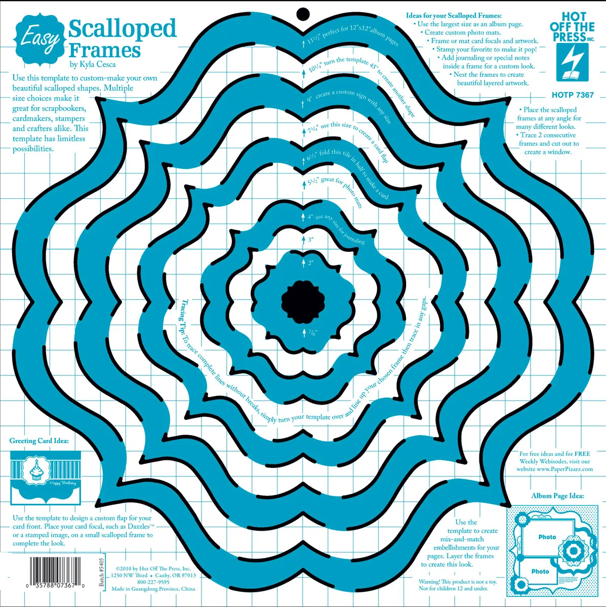 Easy Scalloped Frames Template